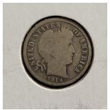 1914 BARBER DIME 1914 BARBER DIME
