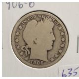 1906-O BARBER HALF DOLLAR 1906-O BARBER HALF DOLLAR