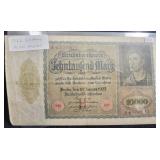 1922 GERMANY 10,000 MARK NOTE 1922 GERMANY 10,000 MARK NOTE