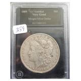 1889-O MORGAN SILVER DOLLAR - CERTIFIED VERY GOOD 1889-O MORGAN SILVER DOLLAR - CERTIFIED VERY GOOD
