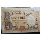 1943 ITALY 100 LIRE NOTE 1943 ITALY 100 LIRE NOTE