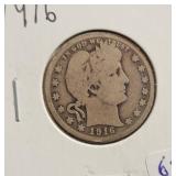 1916 BARBER QUARTER 1916 BARBER QUARTER