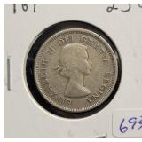 1961 CANADA SILVER QUARTER 1961 CANADA SILVER QUARTER