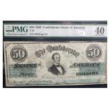 $50 - 1862 CONFEDERATE STATES OF AMERICA - PMG: $50 - 1862 CONFEDERATE STATES OF AMERICA - PMG: