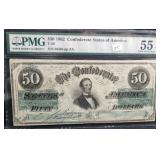 $50 - 1862 CONFEDERATE STATES OF AMERICA - PMG: $50 - 1862 CONFEDERATE STATES OF AMERICA - PMG:
