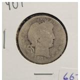 1901 BARBER QUARTER 1901 BARBER QUARTER