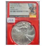 2016 SILVER EAGLE - NGC GRADED: MS70 - FIRST DAY 2016 SILVER EAGLE - NGC GRADED: MS70 - FIRST DAY