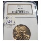 2000-P SACAGAWEA DOLLAR - NGC GRADED: MS66 2000-P SACAGAWEA DOLLAR - NGC GRADED: MS66