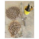 2 CHAINES, TORQUE WRENCH AND CHISELS