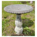 CONCRETE BIRD BATH AND STAND