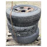 3- ASSORTED TIRES AND WHEELS 3- ASSORTED TIRES AND WHEELS