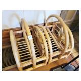 2 RATTAN MAGAZINE RACKS 2 RATTAN MAGAZINE RACKS