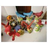 11 BIRD FIGURINES AND TABLE BELLS 11 BIRD FIGURINES AND TABLE BELLS