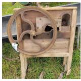 ANTIQUE CORN SHELLER - NEEDS SOME REPAIR ON LEGS ANTIQUE CORN SHELLER - NEEDS SOME REPAIR ON LEGS