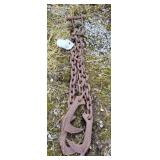 VINTAGE TRIPLE LOG DOG HOOKS VINTAGE TRIPLE LOG DOG HOOKS