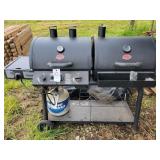 CHAR-GRILLER GAS GRILL/SMOKER W/SIDE BURNER - CHAR-GRILLER GAS GRILL/SMOKER W/SIDE BURNER -