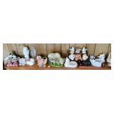 COLLECTION OF CERAMIC CATS AND FIGURINES COLLECTION OF CERAMIC CATS AND FIGURINES