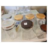 COLLECTION OF GLASS AND PLASTIC CANISTERS AND COLLECTION OF GLASS AND PLASTIC CANISTERS AND
