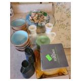 ASSORTED KITCHENWARE:  MOTAR AND PESTLE, ASSORTED KITCHENWARE:  MOTAR AND PESTLE,