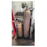 CUTTING TORCH SET W/BOTTLES, HEADS AND HOSES CUTTING TORCH SET W/BOTTLES, HEADS AND HOSES