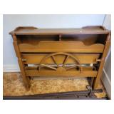MAPLE WAGON WHEEL/BOOKCASE HEADBOARD MAPLE WAGON WHEEL/BOOKCASE HEADBOARD