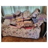 TWIN SIZE HOSPITAL BED W/ASSORTED LINENS: TWIN SIZE HOSPITAL BED W/ASSORTED LINENS: