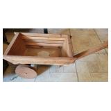 CRAFT MADE WOODEN GOAT WAGON PLANTER CRAFT MADE WOODEN GOAT WAGON PLANTER
