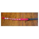 FANTASY SAMURI SWORD W/RED SCABBARD FANTASY SAMURI SWORD W/RED SCABBARD