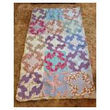 64" X 80" HAND SEWN PATTERN QUILT 64" X 80" HAND SEWN PATTERN QUILT