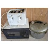 TOASTER, SHARP MICROWAVE AND AN OLD ALL TOASTER, SHARP MICROWAVE AND AN OLD ALL
