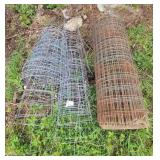 TOMATO CAGES AND PARTIAL ROLL OF WIRE TOMATO CAGES AND PARTIAL ROLL OF WIRE