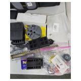 ASSORTMENT OF GUN TOOLS, VICE CLAMP, PARTS,