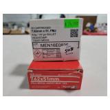 40 ROUNDS 7.62 X 51 MM AMMUNITION FMJ