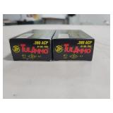 100 ROUNDS TULAMMO .380 ACP AMMUNITION -