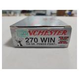 20 ROUNDS WINCHESTER 270 WIN AMMUNITION