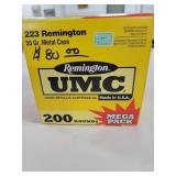 200 ROUNDS REMINGTON UMC 223 REM