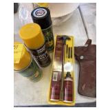 [3] CANS RIM OIL, RIFLE KIT, HOLSTER