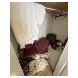 CONTENTS OF CLOSET WITH PILLOWS