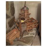WOODEN CHURN, WAGON, ETC