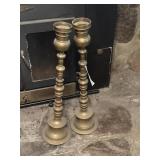 [2] 24" BRASS CANDLE STICK HOLDERS