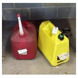 [2] Gas Cans [1] Empty, [1] Has Some Fluid In It