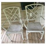 2 RATAN ARM CHAIRS