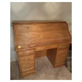 OAK ROLL TOP DESK