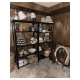 ASSORTMENT OF CHRISTMAS ITEMS AND SHELF