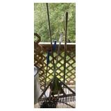 YARD TOOLS, RAKE, BROOM, PITCH FORK