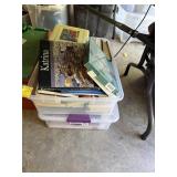 [2] TOTES OF COOK BOOKS, [2] TOTES OF STEAM WARE