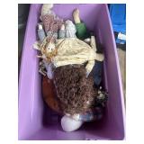 2 TOTES OF ASSORTED DOLLS