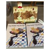 Christmas Cookie Jar, [2] Car Cupholder Trays