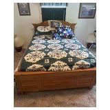 Queen Size Bed with Bedding