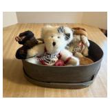 Bears in Wooden Basket